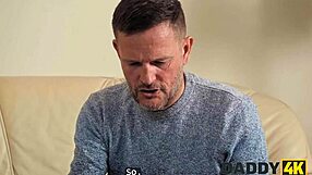 Daddy4K French Daddy Teaches Pigtail Sons Young Shaved Girlfriend Hardcore Sofa Pounding