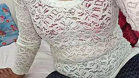 Married Girlfriend's Hindi Dirty Talk Handjob Leads to Bent-Over Big Ass Bareback Pounding