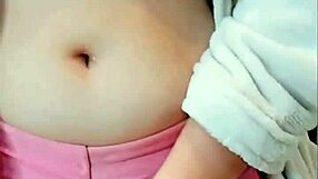 Cute Pigtails Student Gropes Big Tits and Pussy After Shower