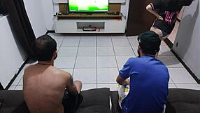 Hubby Loses Bet Watches Me Bareback Fucked by His Friend Cuckold Cumshot Closeup