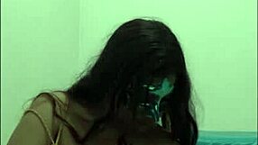 brunette student gropes her big tits sexy before exams intriguing uniform tease