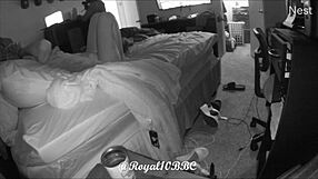 late night tall latina takes big black cock bent over to creampie finish