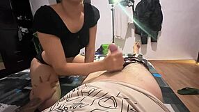 colombian university teen gives sloppy deepthroat blowjob on huge cock before doggystyle pounding