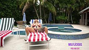 i caught milf stephanie love giving that busty babe a sloppy blowjob