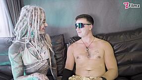 Tattooed Petite Goth Girl Takes Monster Cock Ass to Mouth Doggystyle Facial Cumshot