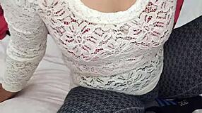 Married Girlfriend's Hindi Dirty Talk Handjob Leads to Bent-Over Big Ass Bareback Pounding