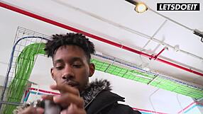 busty latina milf sapphire astrea rides bbc deep in horny hostel dorm bang tape