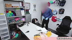 Careless Cute Teen Shoplifter Judy Jolie Caught and Fucked Rough