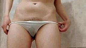 god i really gotta pee so bad... watch me strip and piss through my panties into the bath then squeeze it all in your mouth