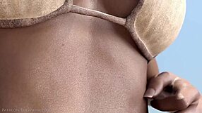 tall tanned redhead with huge belly bikini swallows in vore cartoon