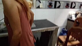 lonely peruvian teen cooks lunch but horny guy eats her shaved pussy instead then fucks her wet body hard
