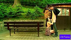 Kattie and Kristof's dorm roommate fun starts with first outdoor play