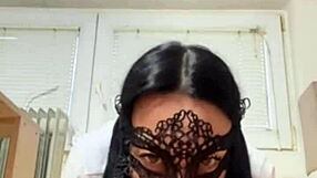 busty cougar... umm, stuffin' her drippin' wet pussy with that big dildo till she squirts everywhere