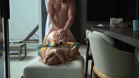 my tv remote freezes time so i strip and fuck my moaning girlfriend's tight pussy hard