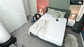 mia uses her tight wet cunt riding roommate's monster cock to pay debt back