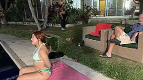 Old Cuckold Watches Muscular Thief Pound Young 18+ Wife Angel Cruz and Celeste Alba Hard!
