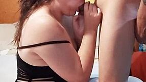 finished sucking my boyfriend's cousin's dick after dinner