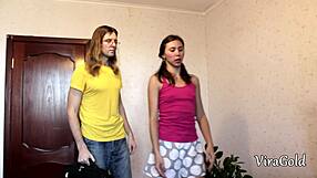 Sexy Ananta Shakti sucks cock with pretty skinny tits bouncing