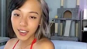 Chilling by the pool in a bikini