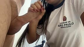 did this schoolgirl skip class to give her married teacher her virgin asshole raw?