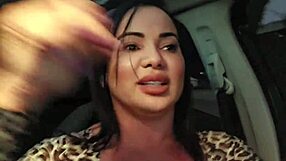 APP DRIVER'S BIG COCK MILF BLOWS AND FUCKS IN CAR FOR HAPPY RIDES!