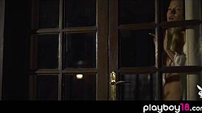 Blondie Spies On Fucking Couple Then Joins For Threesome Blowjob