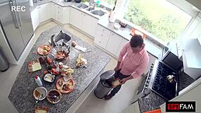 skinny stepsis begs stepbro's monster cock doggystyle after dinner