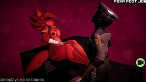 Fap nights feature massive cumshot footjob on big tits ass.