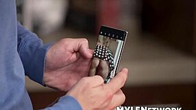 dee unloads supermarket bags as neighbor rion spies on her perfect ass from next door