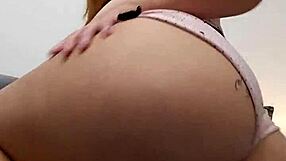 ruivinha flashes her perky tits and pink pussy so teasingly