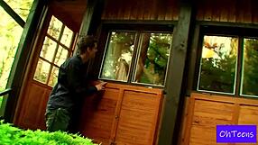 Kattie and Kristof's dorm roommate fun starts with first outdoor play