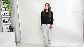 Curious Brunette Casting Babe Hears Naughty Handjob Secrets Up Close