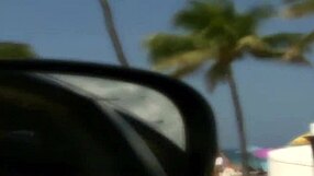 Eva Cruz Fingers Shaved Pussy Then Takes Neighbor's Cock Doggy in Fishnets Heels