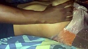 Massaging Girlfriend's Big Tits in See-Through Bra