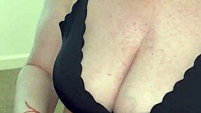 big cock mommy with huge natural tits deepthroats and titty fucks young stud in kitchen