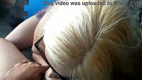 Latina Milf in Miniskirt Gives Fat Cum in Mouth Blowjob in Backyard Garden.