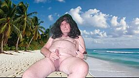 teasing beach voyeur preview hides agarabas and olpr's big ass shakes and foot play