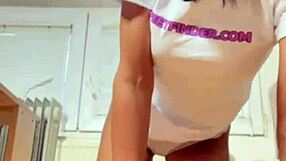 busty cougar... umm, stuffin' her drippin' wet pussy with that big dildo till she squirts everywhere