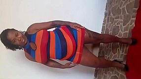 husband rams monster cock fully into ebony wife's huge ass after anal parade