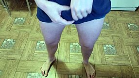 Guys share a casual living room massage with closeup views