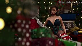 sexy girl takes old santa's cock deep gameplay fuck