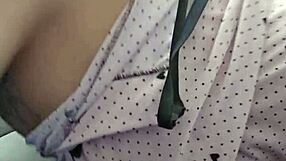 ruivinha flashes her perky tits and pink pussy so teasingly