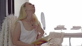 russian teen shaves pussy then rides cock cowgirl to facial cumshot
