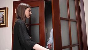 i love when stepdad bends me over and rams his cock in my tight teen pussy rough