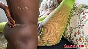 Young Ebony Takes Cum Deep in Pussy