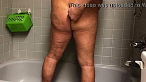 Shower toy play heats up her wet pussy fast!