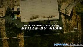 inked babe's huge fake tits shake as milf fingers her to squirting orgasm