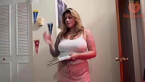 Stepmom, tuck me in with your huge tits and swallow my cum in your milf mouth?