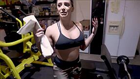 curvy stepmom sheena ryder gets bent over fucked doggystyle after sweaty workout massage