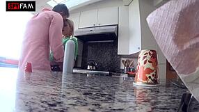 skinny stepsis begs stepbro's monster cock doggystyle after dinner